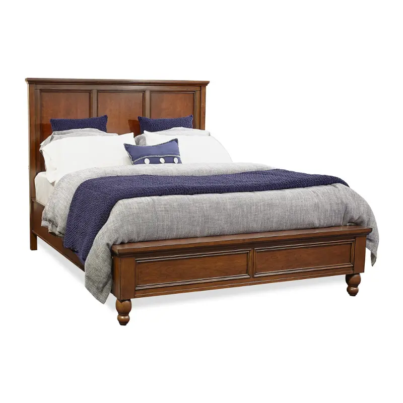 Icb-495-bch-kd-1-ck Aspen Home Furniture Cambridge - Brown Cherry Bedroom Furniture Bed