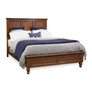 Icb-495-bch-kd-1-ck Aspen Home Furniture Cambridge - Brown Cherry Bedroom Furniture Bed