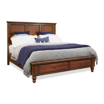 Icb-495-bch-kd-1-ck-st Aspen Home Furniture Cambridge - Brown Cherry Bedroom Furniture Bed