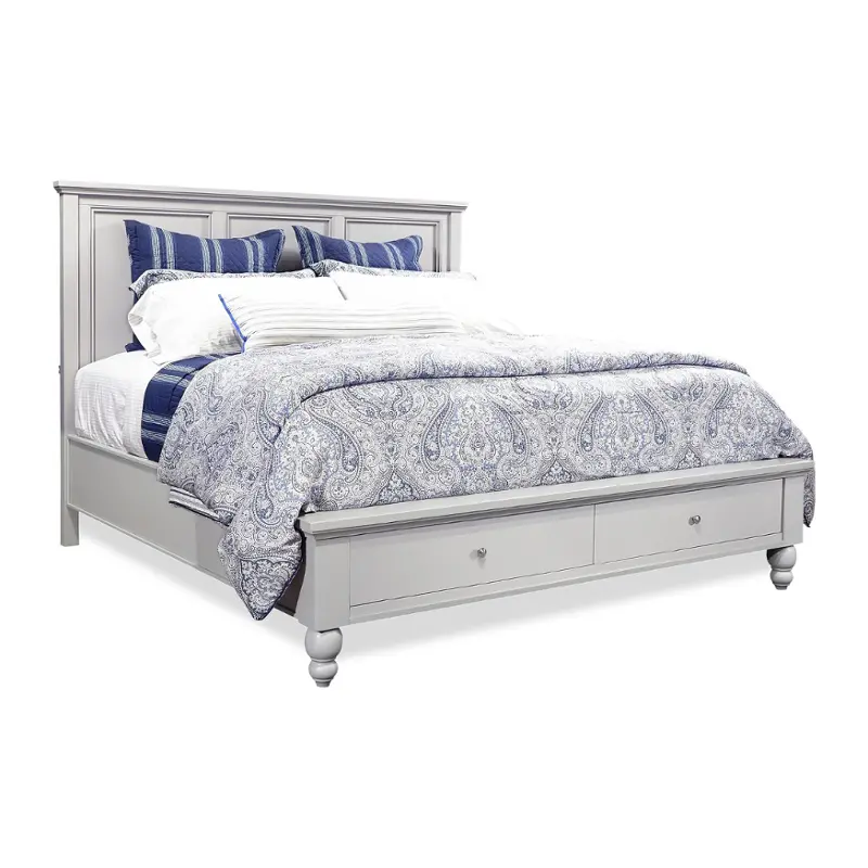 Icb-492-gry-kd-1-st Aspen Home Furniture Cambridge - Light Gray Paint Bedroom Furniture Bed