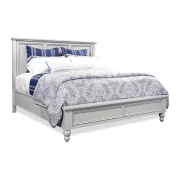 Icb-495-gry-kd-1-ck Aspen Home Furniture Cambridge - Light Gray Paint Bedroom Furniture Bed