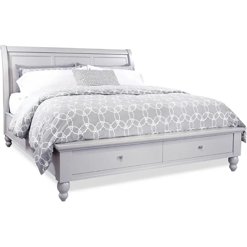 Icb-406l-gry Aspen Home Furniture Cambridge - Light Gray Paint Bedroom Furniture Bed