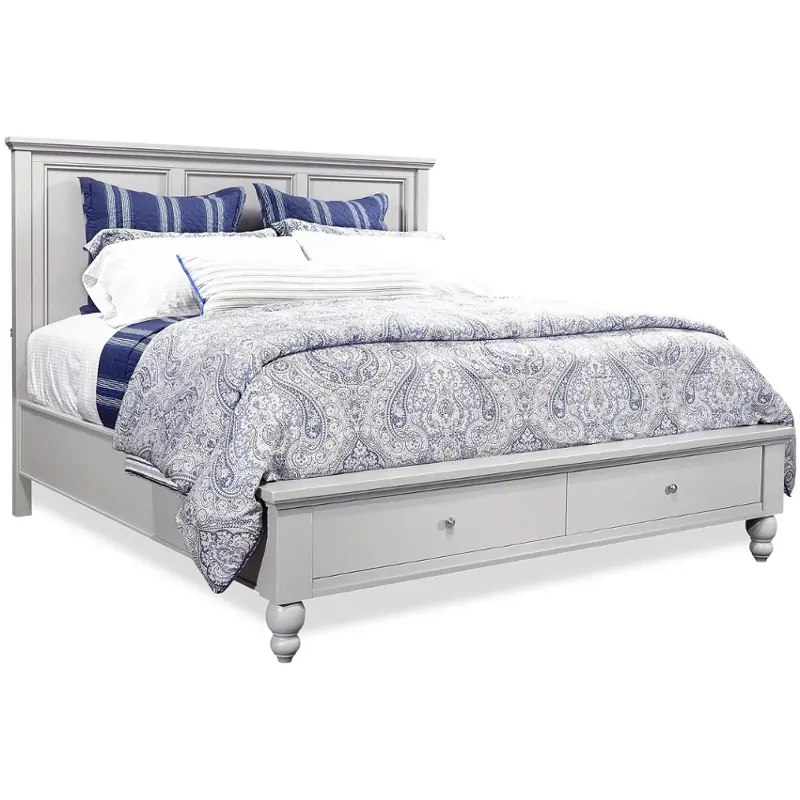 Icb-410l-gry Aspen Home Furniture Cambridge - Light Gray Paint Bedroom Furniture Bed
