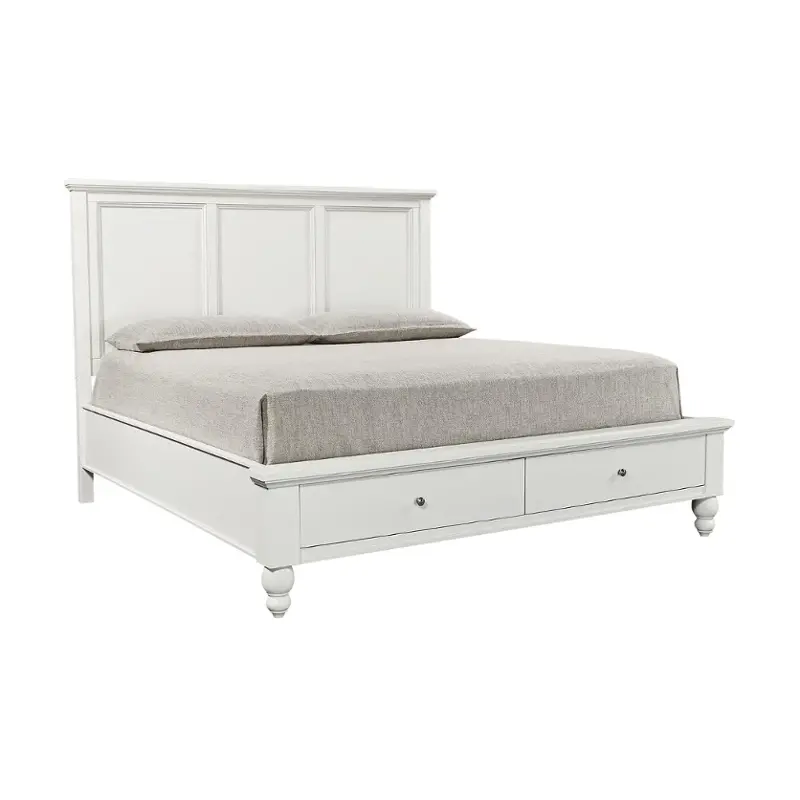 Icb-492-wht-kd-1-st Aspen Home Furniture Cambridge - White Bedroom Furniture Bed