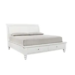 Icb-404-wht-kd-1-ck-st Aspen Home Furniture Cambridge - White Bedroom Furniture Bed