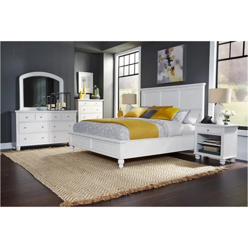 Icb-495-wht-kd-1-ck Aspen Home Furniture Cambridge - White Bedroom Furniture Bed