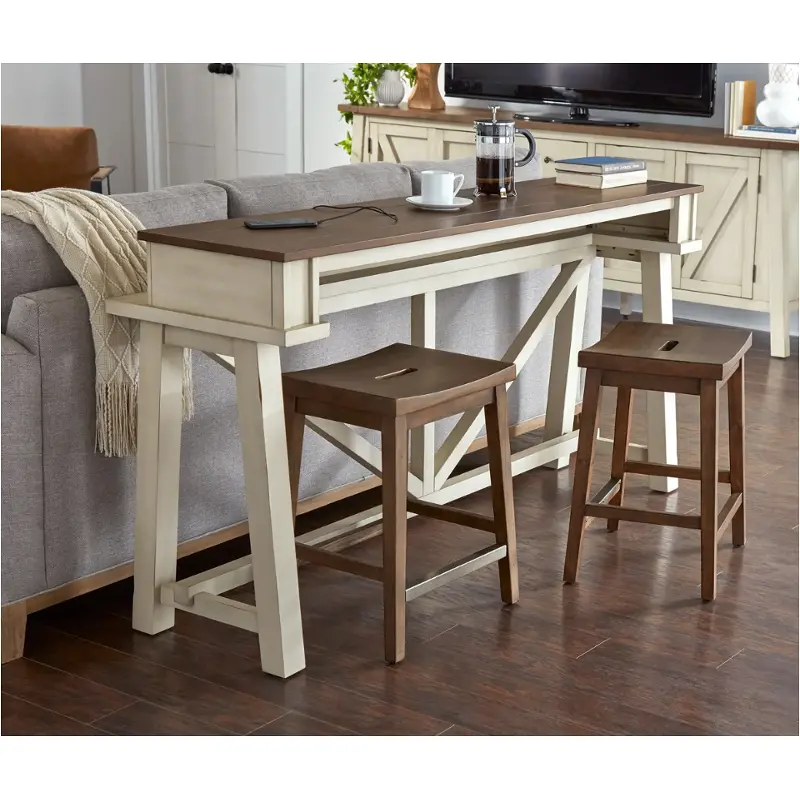 I629-9151-prw Aspen Home Furniture Pinebrook - Prairie White Living Room Furniture Sofa Table