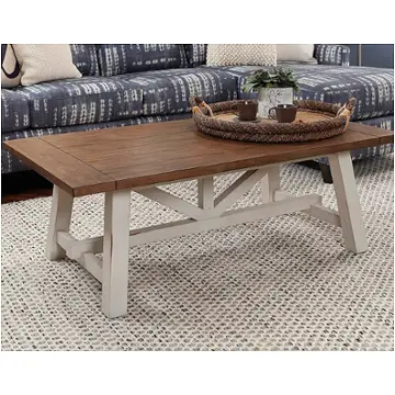 I629-9100-prw Aspen Home Furniture Pinebrook - Prairie White Living Room Furniture Cocktail Table