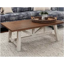 I629-9100-prw Aspen Home Furniture Pinebrook - Prairie White Living Room Furniture Cocktail Table
