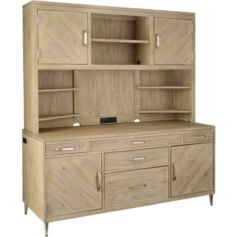 I644-316 Aspen Home Furniture Maddox Credenza Desk And Hutch