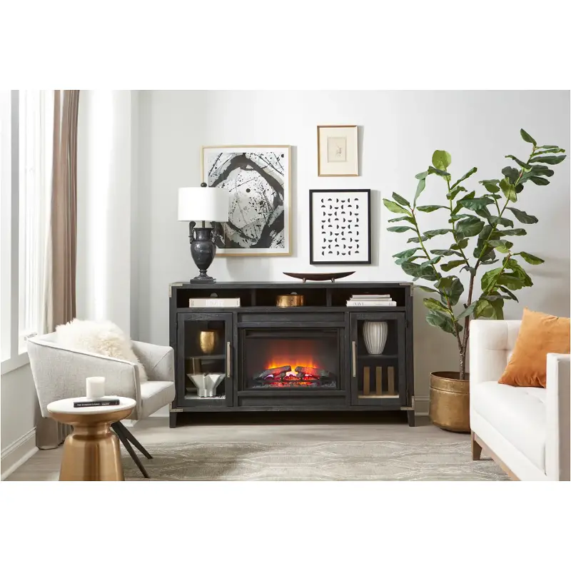 Wmj1940-vbk Aspen Home Furniture Quincy - Vintage Black Home Entertainment Furniture Fireplace
