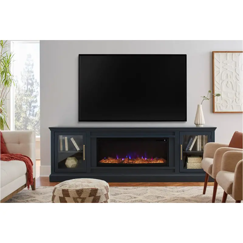 Mbb1970-mbl Aspen Home Furniture Byron - Malta Blue Home Entertainment Furniture Fireplace