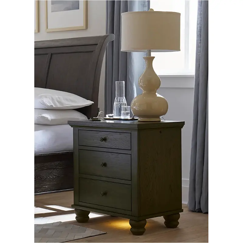 Icb-450-ppr Aspen Home Furniture Cambridge - Cracked Pepper Bedroom Furniture Nightstand