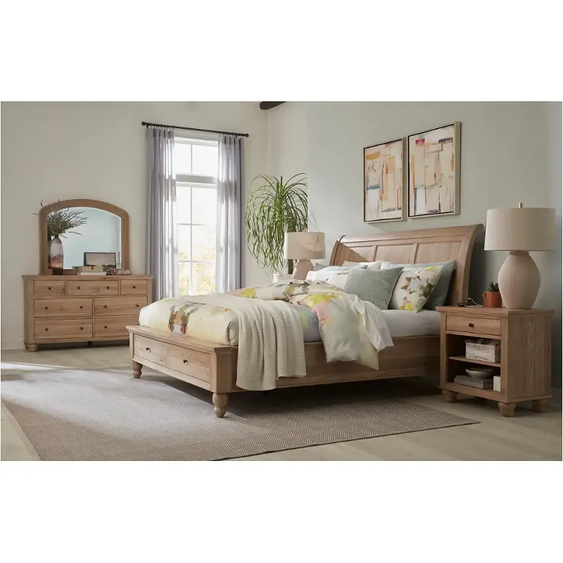 Icb-400-402l-403d-khk Aspen Home Furniture Cambridge - Modern Khaki Bedroom Furniture Bed