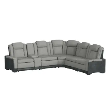 U-13660-lantana-gray-power-motion-sectional Elements Furniture Lantana - Gray Living Room Furniture