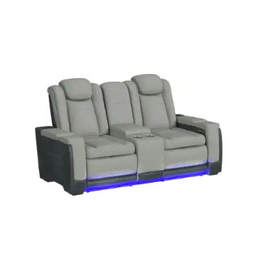 U-13660-10562-285pp Elements Furniture Lantana - Gray Living Room Furniture Reclining Loveseat
