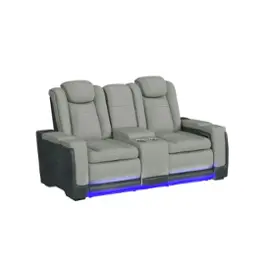 U-13660-10562-285pp Elements Furniture Lantana - Cement - Charcoal Living Room Furniture Reclining Loveseat
