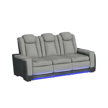 U-13660-10562-308pp Elements Furniture Lantana - Gray Living Room Furniture Reclining Sofa