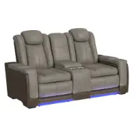 U-13660-10560-285pp Elements Furniture Lantana - Gray - Brown Living Room Furniture Reclining Loveseat