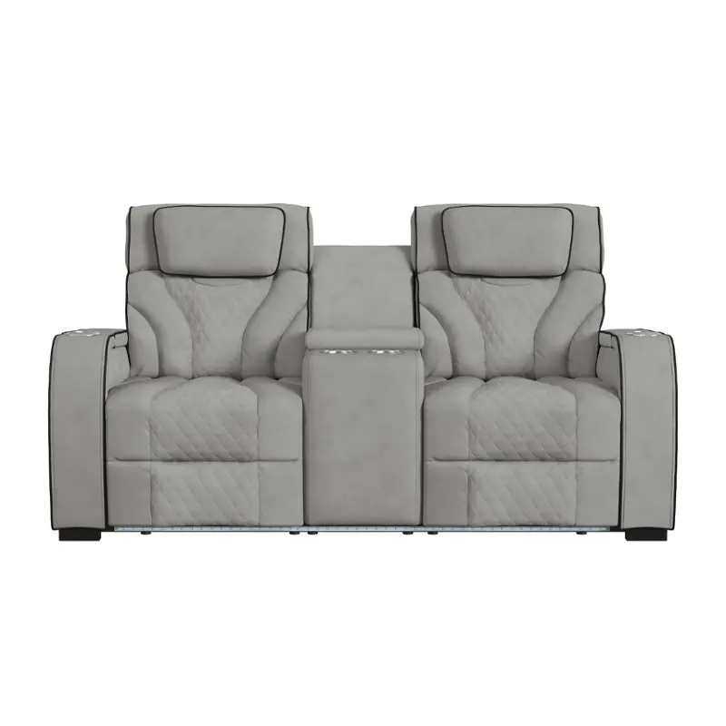 U-19190-11107-285 Elements Furniture Blitz - Simba Taupe Living Room Furniture Reclining Loveseat