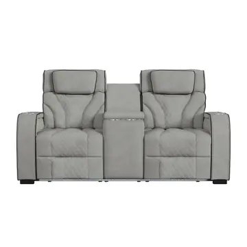 U-19190-11107-285 Elements Furniture Blitz - Simba Taupe Living Room Furniture Reclining Loveseat