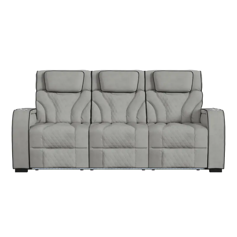 U-19190-11107-305 Elements Furniture Blitz - Simba Taupe Living Room Furniture Reclining Sofa