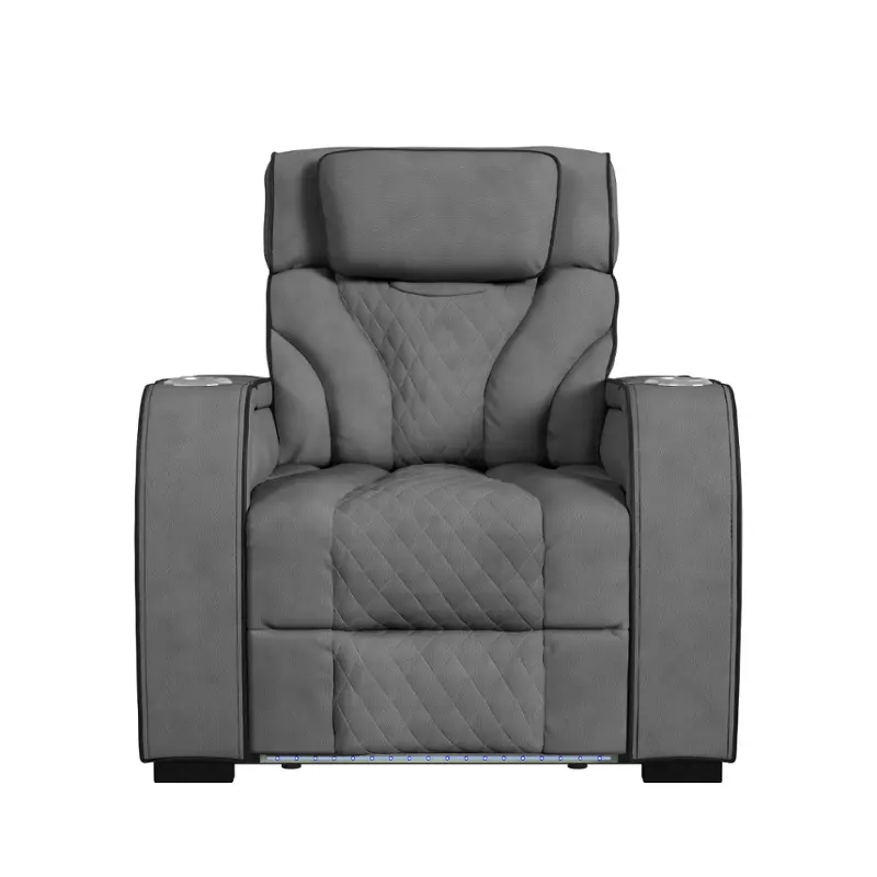 U-19190-11108-105 Elements Furniture Blitz - Simba Slate Living Room Furniture Recliner