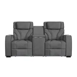 U-19190-11108-285 Elements Furniture Blitz - Simba Slate Living Room Furniture Reclining Loveseat