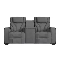 U-19190-11108-285 Elements Furniture Blitz - Simba Slate Living Room Furniture Reclining Loveseat