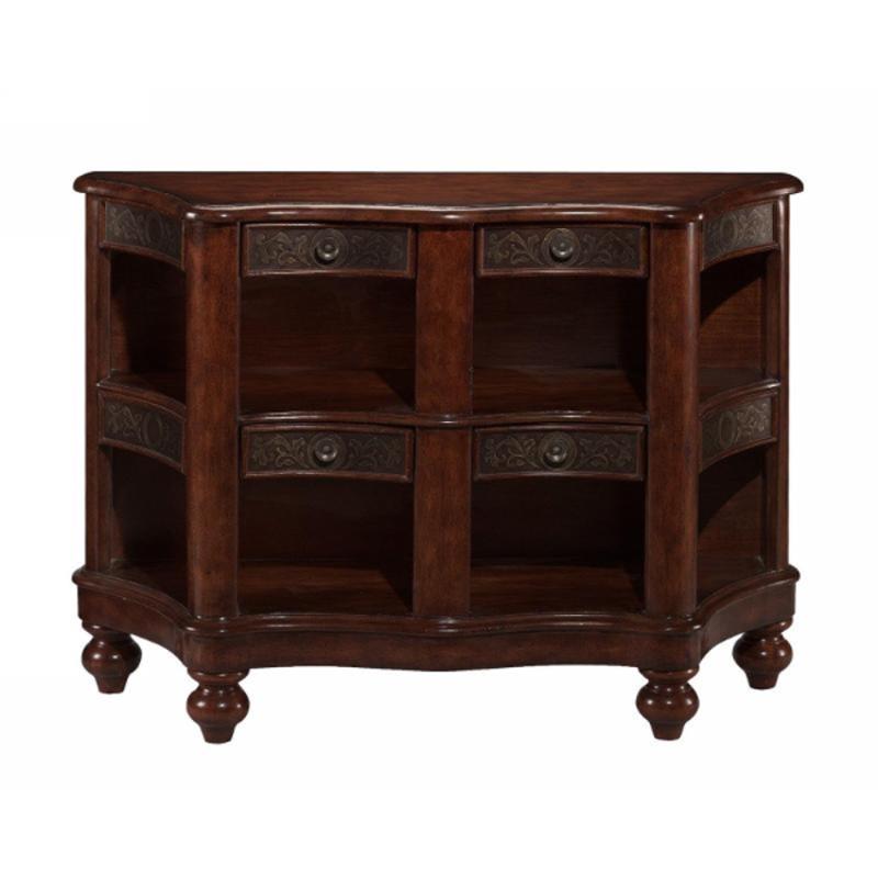 70199 Stein World English Walnut Open Crdnza 4dw Embossed Metal