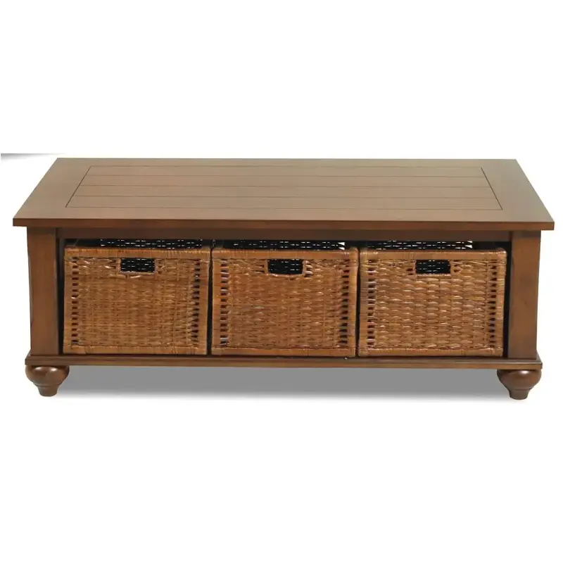 839-819b Klaussner Furniture Treasures Brown Cocktail Table