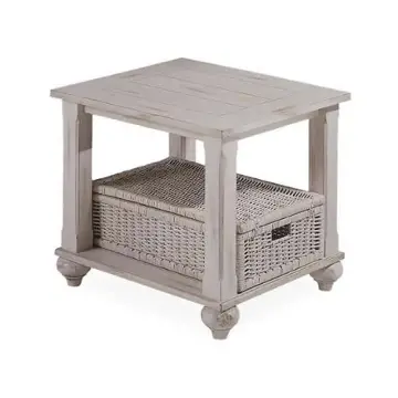 842-809bsk Klaussner Furniture Treasures White Living Room Furniture End Table