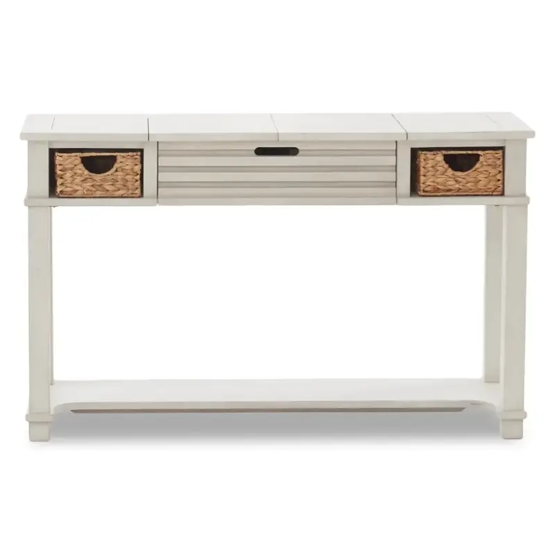 300826 Klaussner Furniture Chambers White Sofa Table