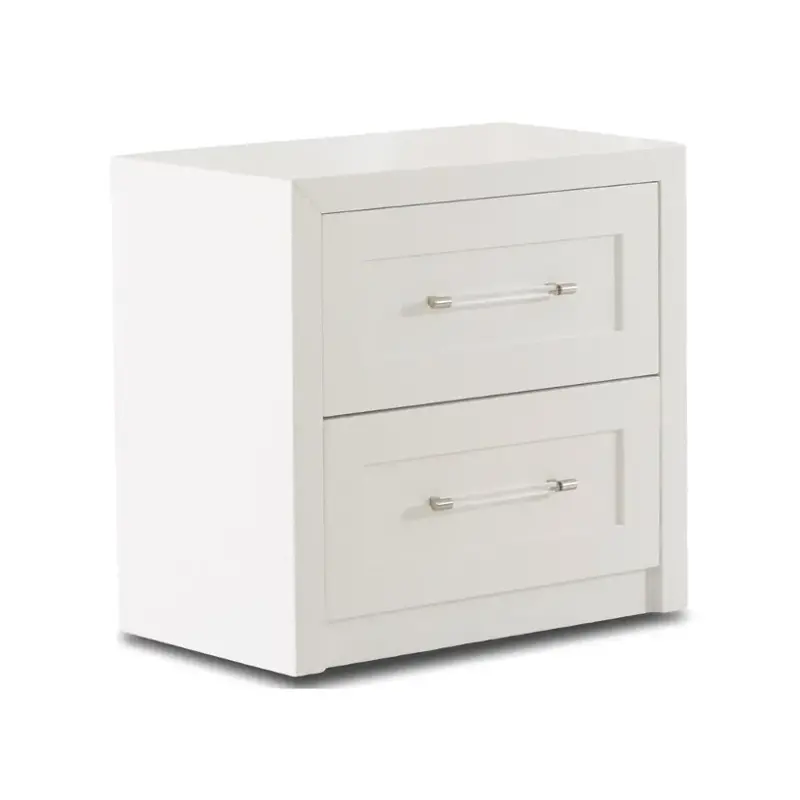 681-670 Klaussner Furniture Studio White Bedroom Furniture Nightstand
