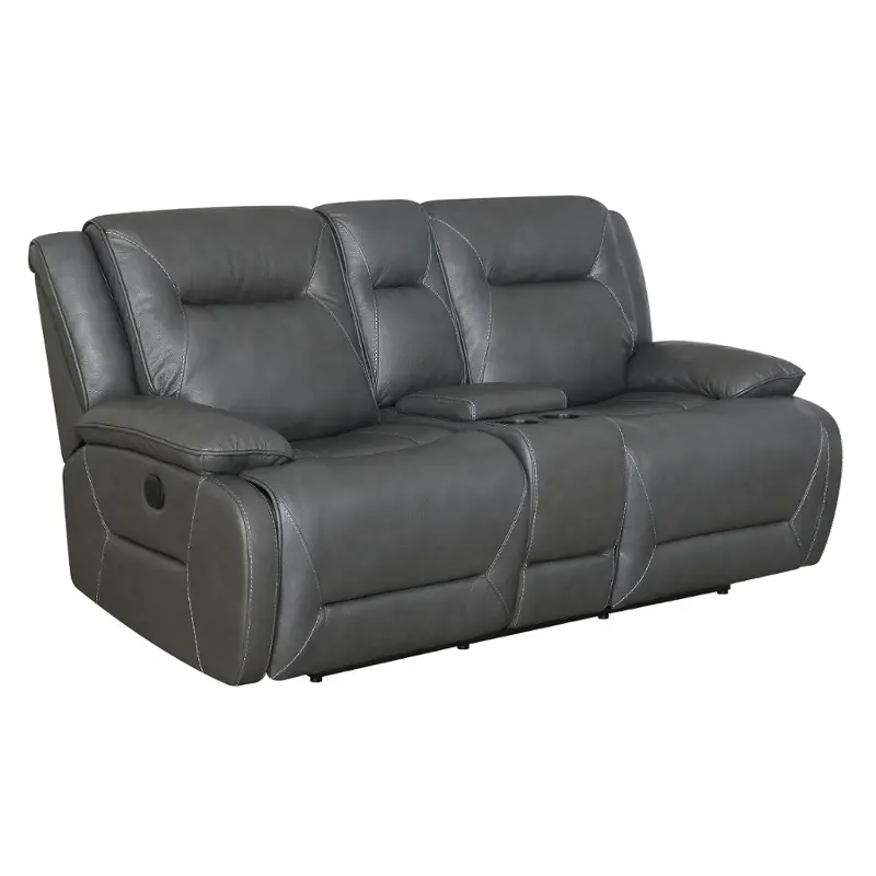 Dansby-6-pwcrl Klaussner Furniture Power Console Recline Loveseat