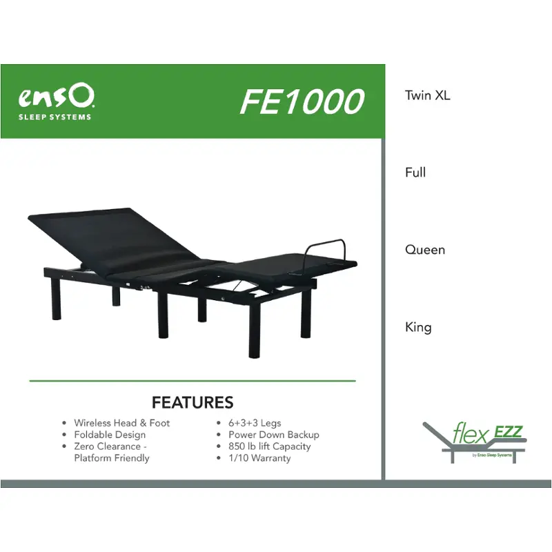 Fe1000f Klaussner Furniture Bedding Adjustable Bed