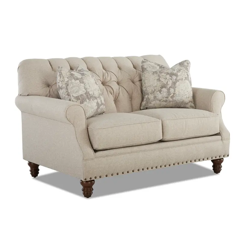 K96810-ls-macc-ecru-c1 Klaussner Furniture Burbank Loveseat
