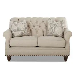 K96810-ls-macc-ecru-c1 Klaussner Furniture Burbank Living Room Furniture Loveseat