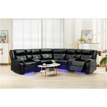3631v-cobalt-black-sectional Amalfi Furniture Cobalt - Black Living Room Furniture
