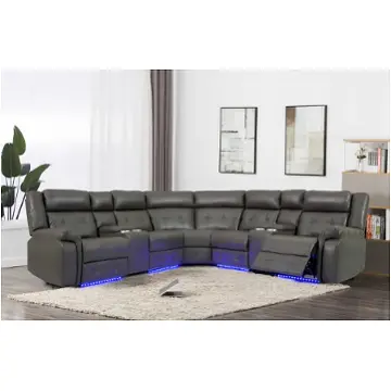 3631v-cobalt-grey-sectional Amalfi Furniture Cobalt - Grey Living Room Furniture