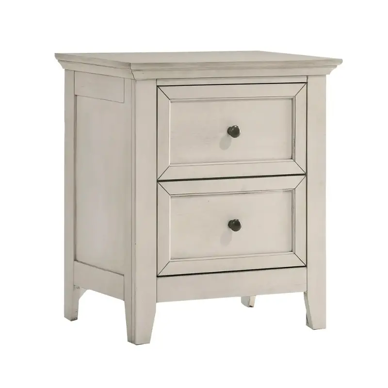 Sm-br-4302-rwh-c Intercon Furniture San Mateo - Rustic White Bedroom Furniture Nightstand