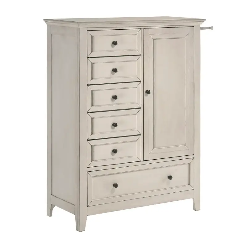 Sm-br-4305ch-rwh-c Intercon Furniture San Mateo - Rustic White Bedroom Furniture Chest