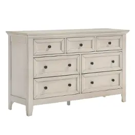 Sm-br-4307-rwh-c Intercon Furniture San Mateo - Rustic White Bedroom Furniture Dresser