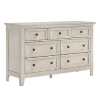 Sm-br-4307-rwh-c Intercon Furniture San Mateo - Rustic White Bedroom Furniture Dresser