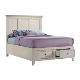 Sm-br-4325fs-rwh Intercon Furniture San Mateo - Rustic White Bedroom Furniture Bed