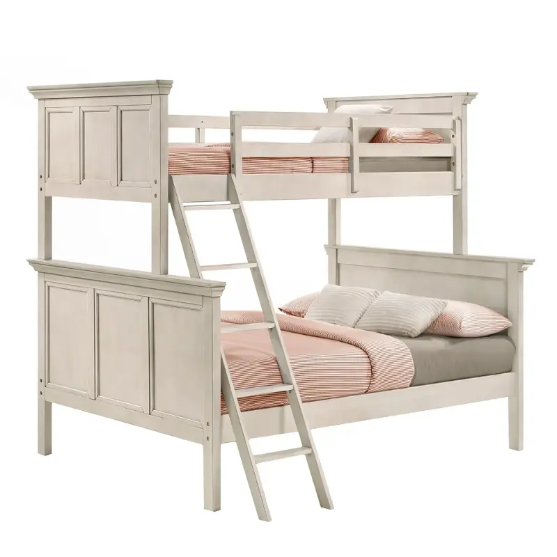 Sm-br-4560fb-rwh-bse Intercon Furniture San Mateo - Rustic White Bedroom Furniture Bed