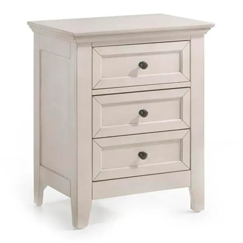 Sm-br-8803-rwh-c Intercon Furniture San Mateo - Rustic White Bedroom Furniture Nightstand