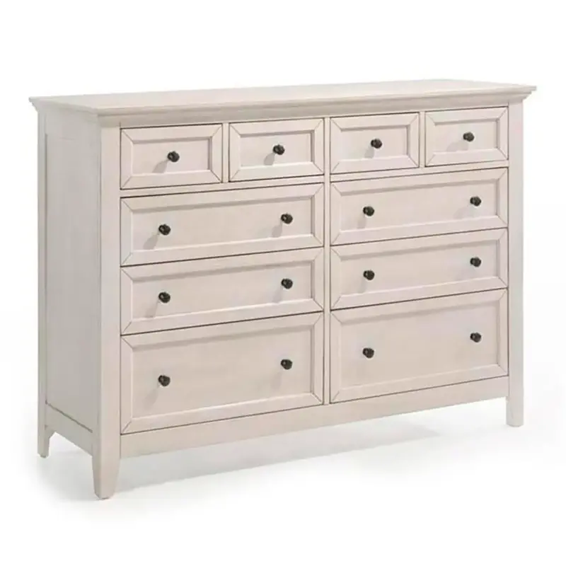 Sm-br-8810-rwh-c Intercon Furniture San Mateo - Rustic White Bedroom Furniture Dresser