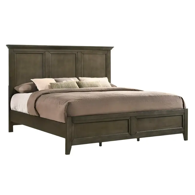 Sm-br-8865k-gry-hb Intercon Furniture San Mateo - Gray Bedroom Furniture Bed