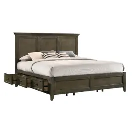 Sm-br-8865ks-gry Intercon Furniture San Mateo - Gray Bedroom Furniture Bed